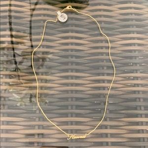 Gold necklace with Hawaii pendant